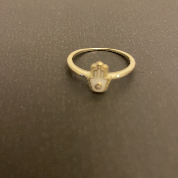 New 14kt gold plated sterling silver enamel gansa ring. - Picture 3 of 3